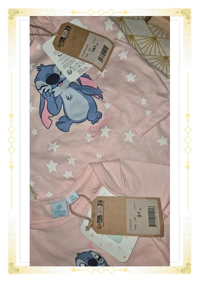 Pyjama + body 12mois stitch disney - photo numéro 2