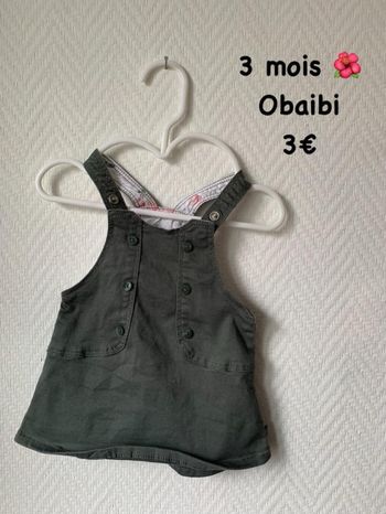 Robe salopette 🌺 3 mois 🌺 Obaibi