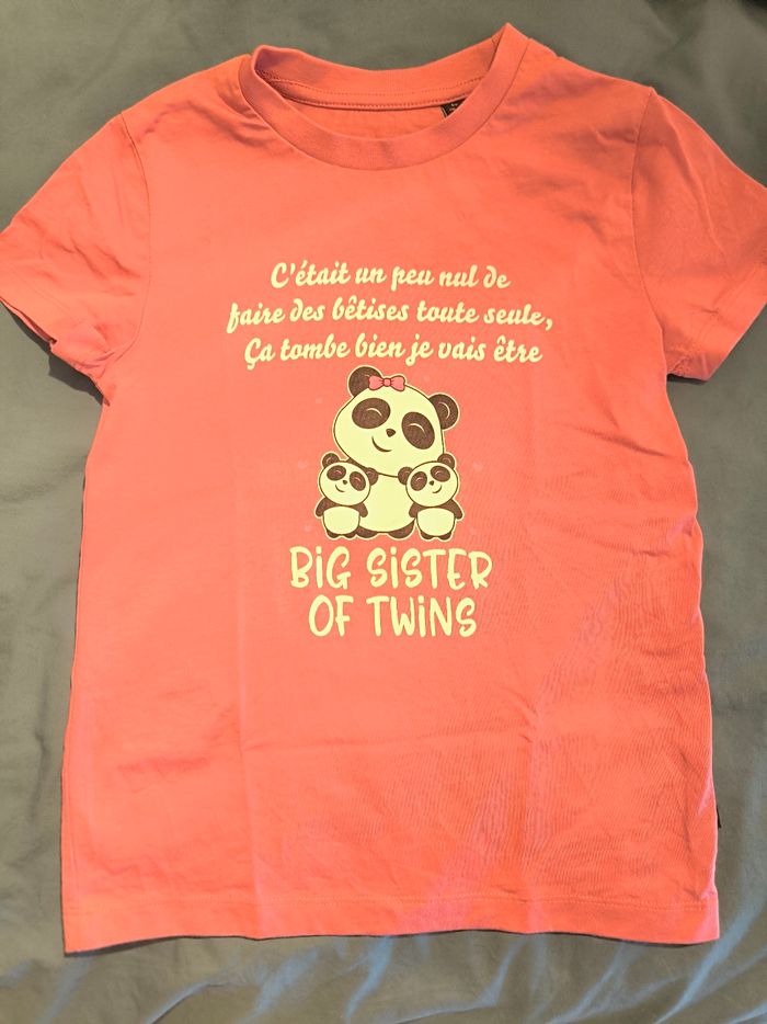 Tee shirt annonce grossesse grande soeur