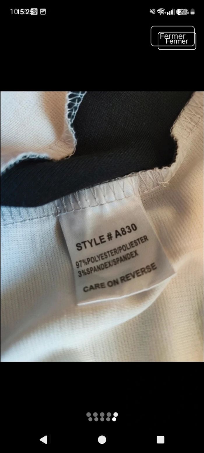 Robe moulante blanche et noire taille S (Modatoi) - photo numéro 5