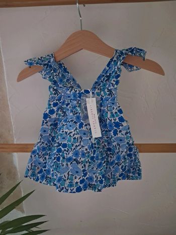 Neuf avec 🏷 Blouse jacadi liberty poppy and daisy 6 mois
