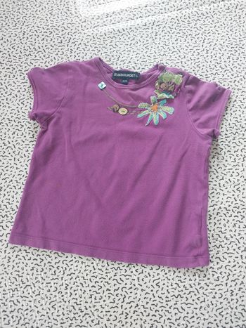 T-shirt Jean Bourget violet 3 ans – plein de charme