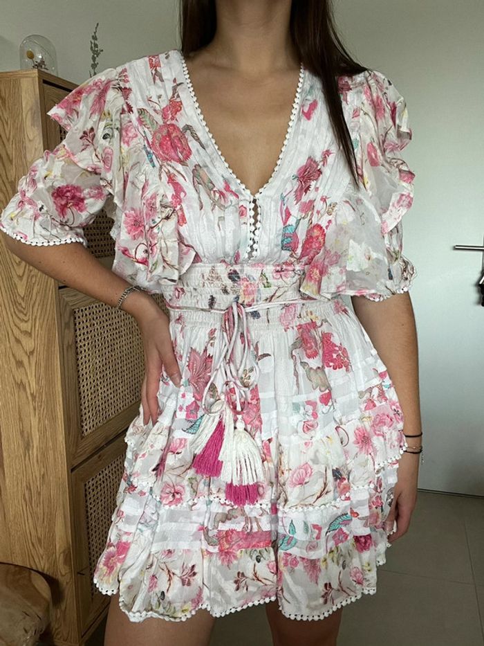 Robe blanche et rose Diamond For Eden