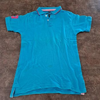 Polo manches courtes bleu