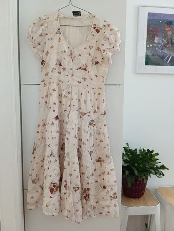 Robe vintage longue Boutonnée bohème romantique