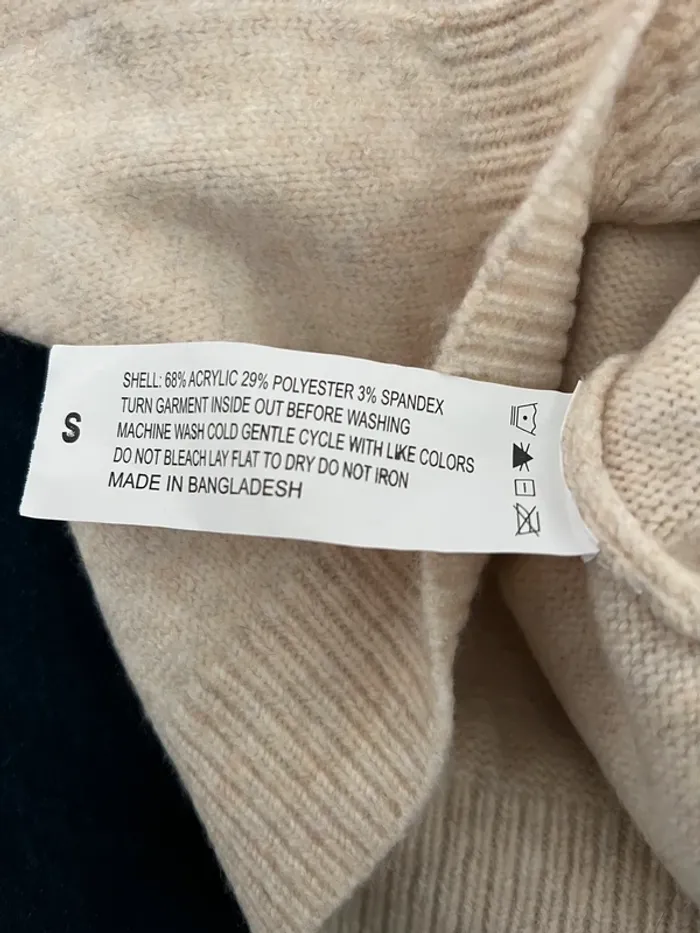 Pull tressé col montant beige Payra - photo numéro 5