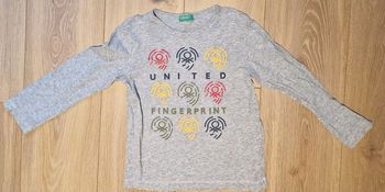Tee-shirt manches longues mixte United colors of benetton gris 110 cm