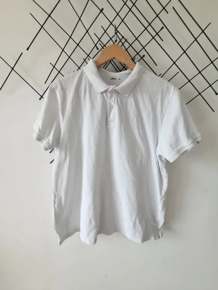 Polo XL manches courtes Gemo blanc