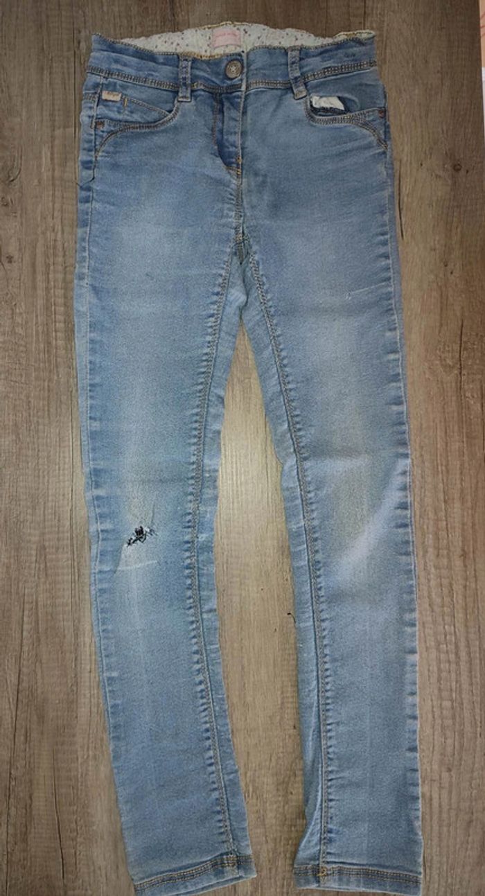 Jean 9 ans Tape à l'oeil slim bleu clair - photo numéro 2
