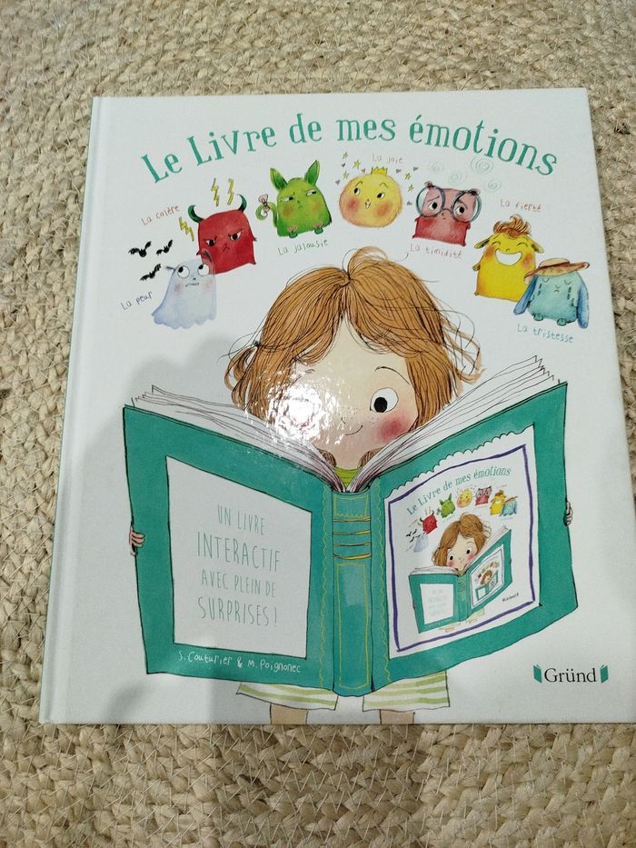 Livre éducatif enfants, Le livre de mes émotions, Grund, Neuf
