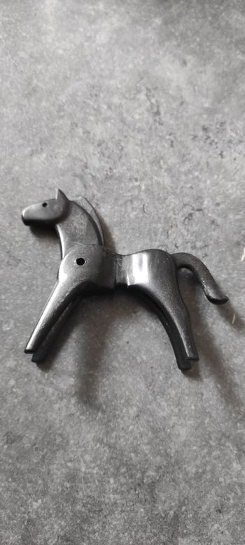 (B94) Playmobil cheval noir vintage