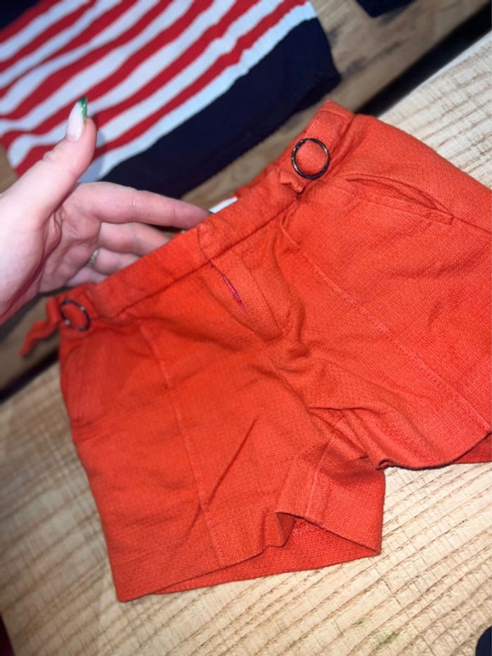 Tenue Jacadi 3 ans 36 mois pull marinière collants short Zara hiver - photo numéro 3