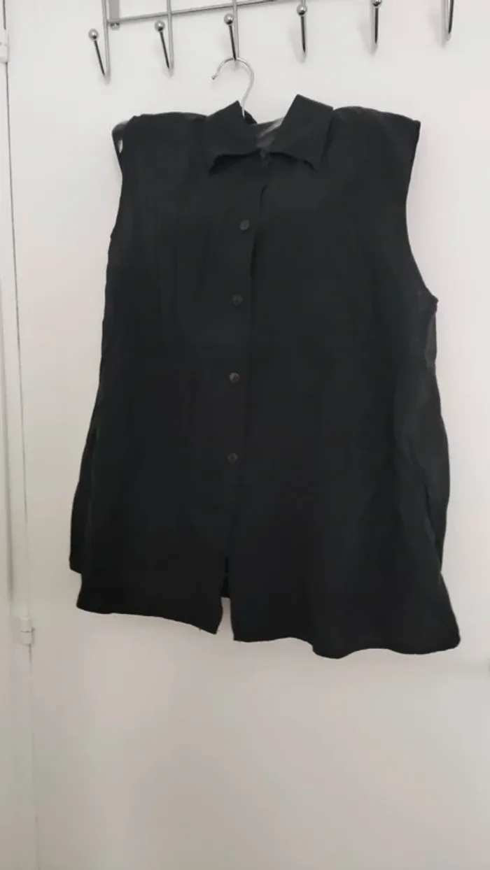 Chemisier sans manche noir taille unique