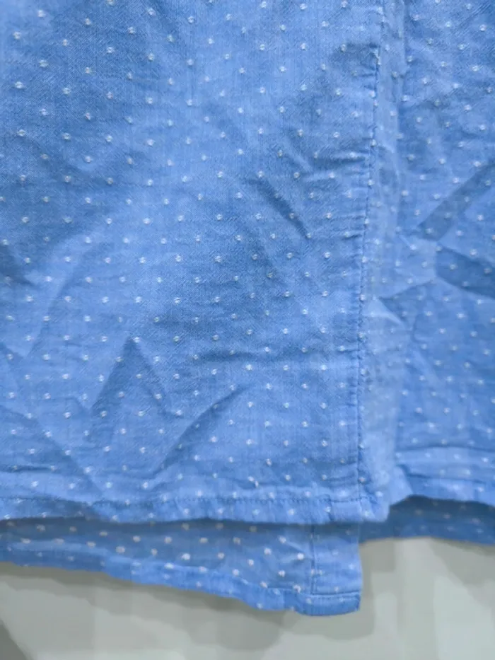 Blouse légère bleu ciel à pois blancs – Taille 38 - photo numéro 3