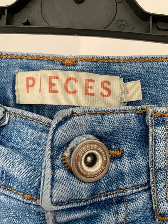 jeans skinny Pieces bleu clair taille S - photo numéro 5