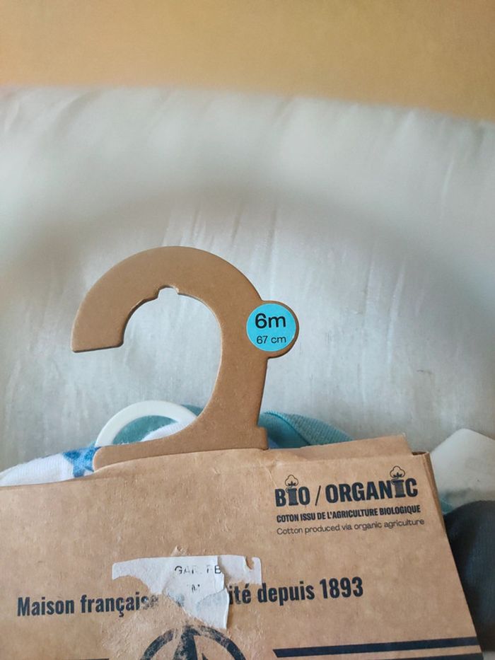 Lot de 3 body manches courtes petit bateau bio 6 mois - photo numéro 6