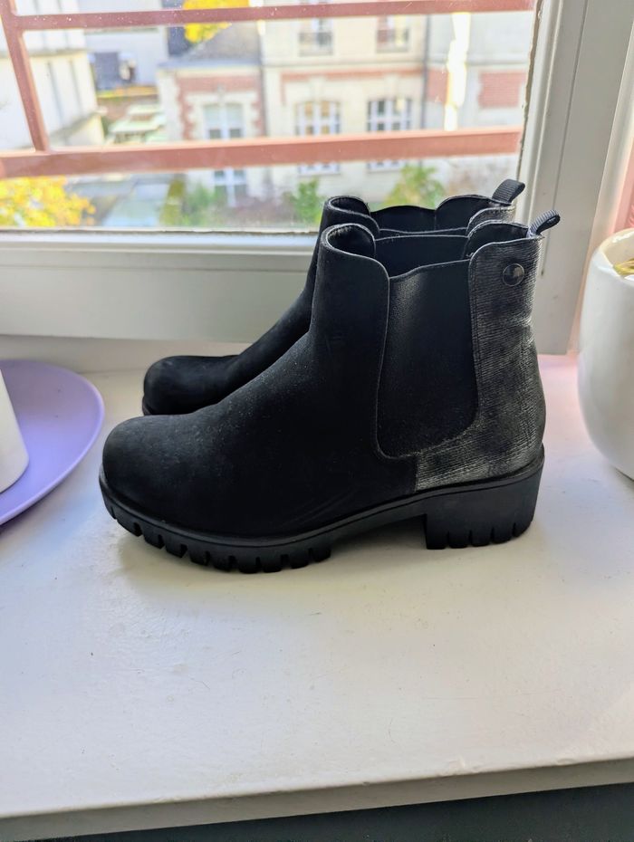 Bottines noir et argenté anna field taille 36 - photo numéro 2