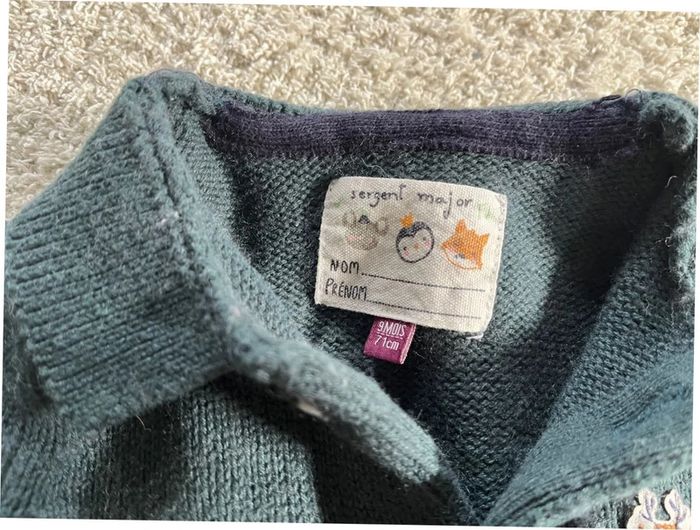 Gilet vert taille 9 mois Sergent Major - photo numéro 4