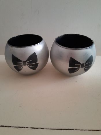 Lot de deux photophore