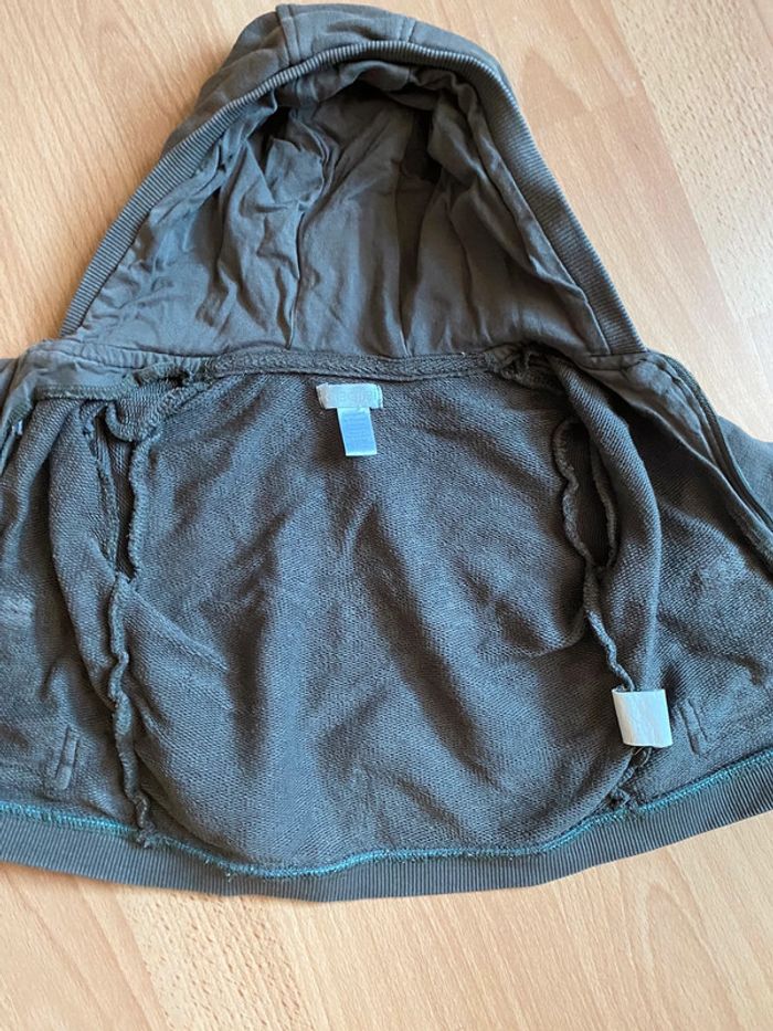 Beau gilet à capuche marron Obaïbi T. 6 mois/67 cm garçon TBE - photo numéro 6