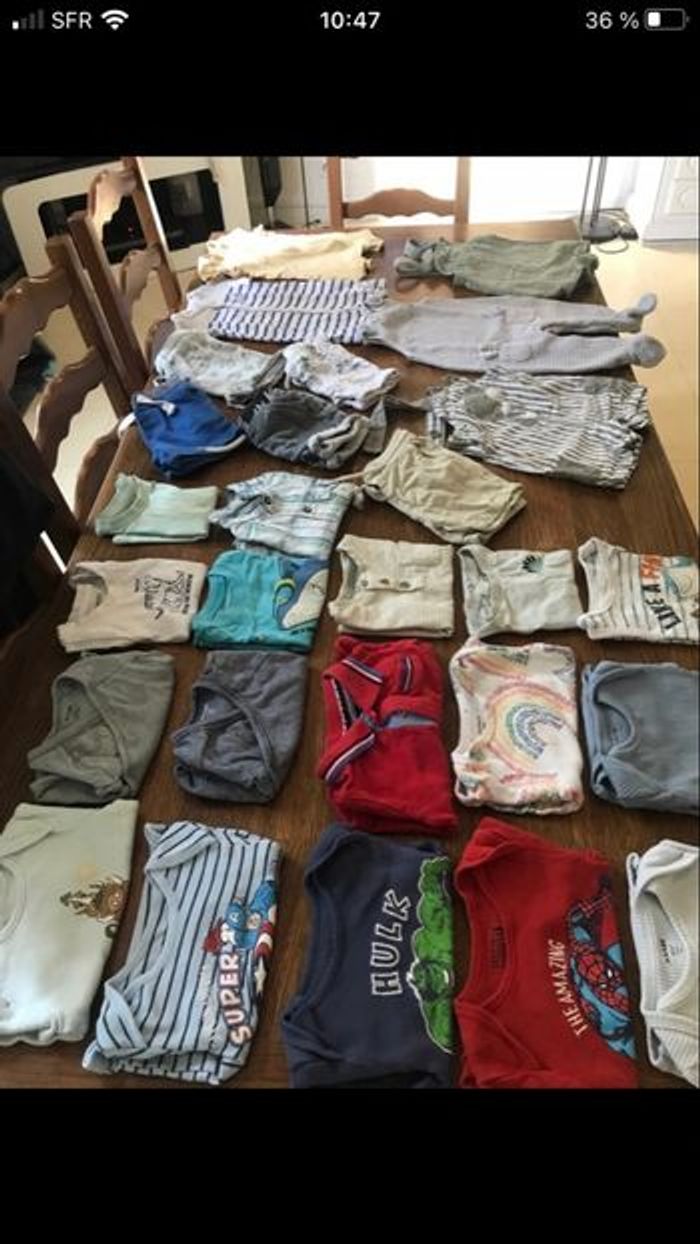Lot vêtements été bébé garçon 6 mois