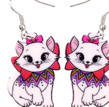 Boucles d'oreilles marie les aristochats rose