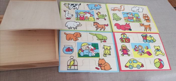 Puzzle en bois avec boîte de rangement - photo numéro 3