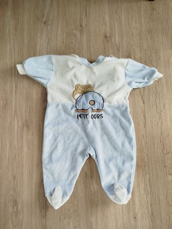Pyjama velours bébé 3 mois