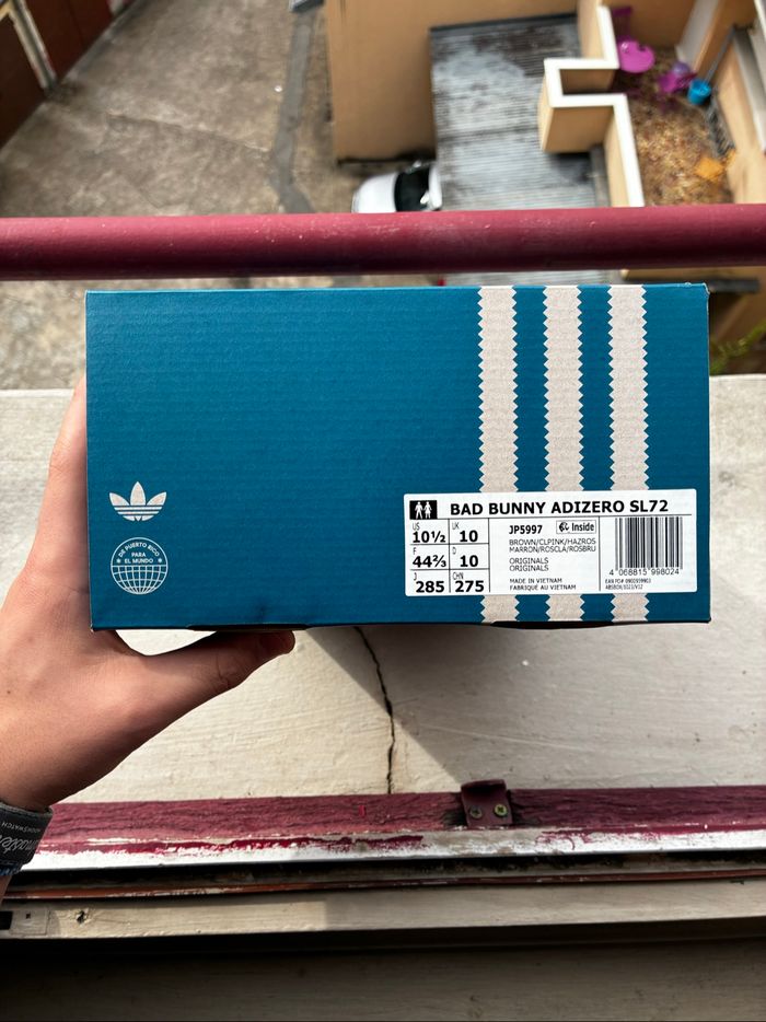 Adidas x Bad Bunny Adizero SL 72 Brown/Clear Pink/Hazy Rose - Taille 44,5 - Neuves - photo numéro 9