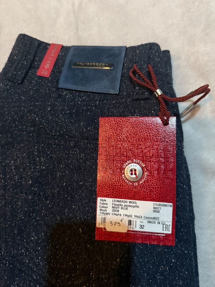 Tramarossa - Jean en laine, coupe droite, Bleu marine, taille 32 - photo numéro 2