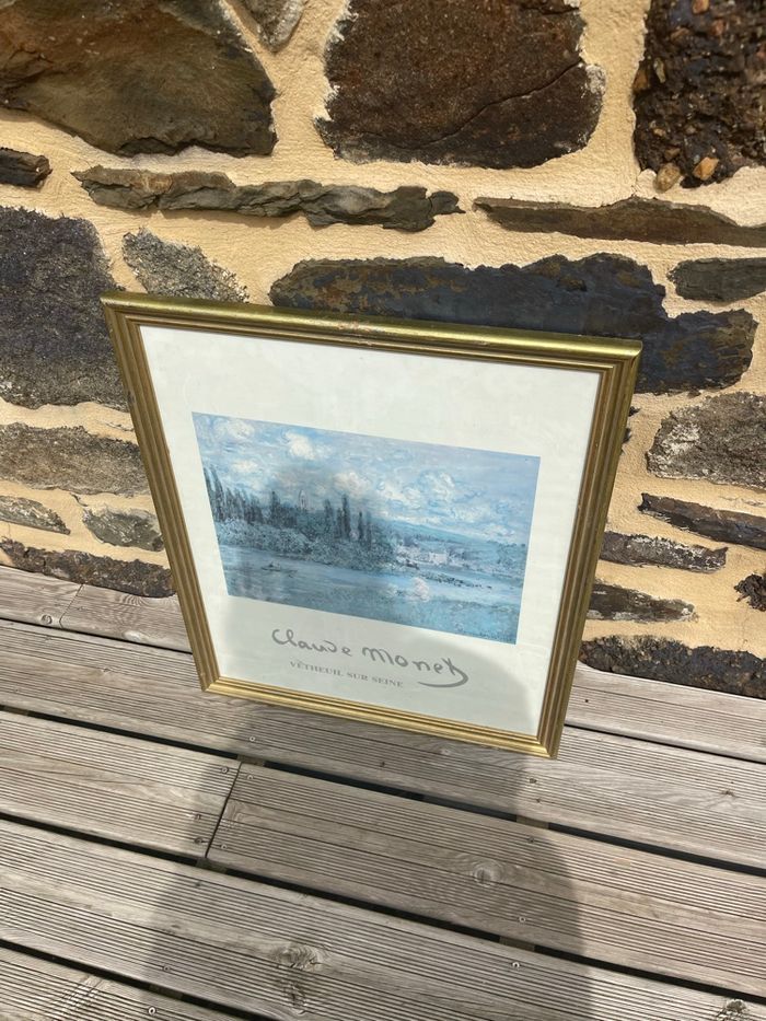 Cadre doré avec litogfaphier - Claude Monet - photo numéro 1