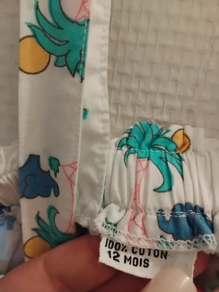 Salopette mixte neuf 12mois 100%coton - photo numéro 6