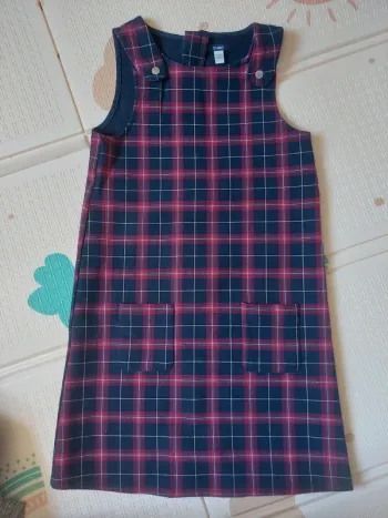 Robe chasuble à carreaux tartan