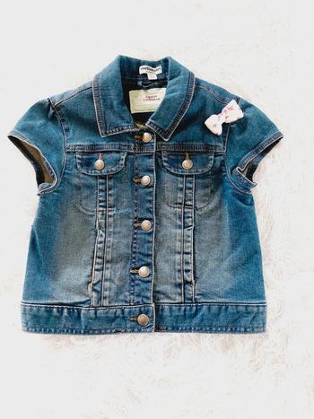 Veste jean manches courtes