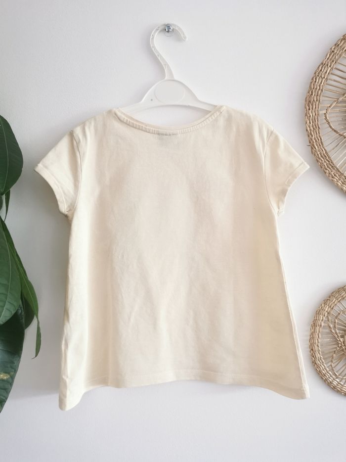 Tee-shirt jaune pâle perroquet à sequins magiques Tape à l'œil 4 Ans - photo numéro 5