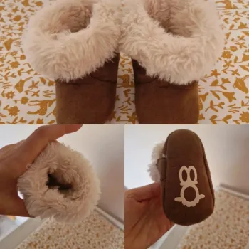 Chaussons fourrés bébé fille