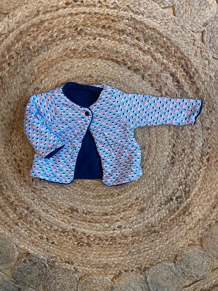 Gilet réversible fille 6 mois Obaibi - photo numéro 2
