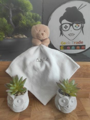 Ours Beige Marron BN3520 Baby Nat' Bonbon plat mouchoir #geektradedoudou