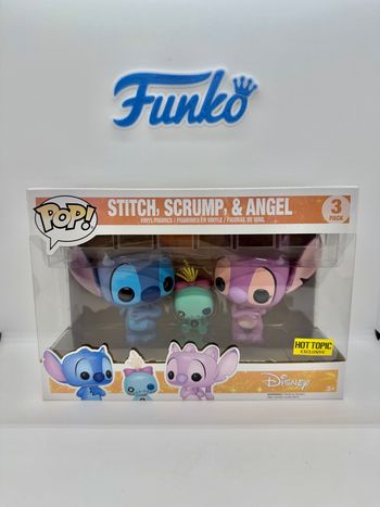 Funko Pop Disney Stitch Scrump Angel 3 Pack Hot Topic Exclusive 🇺🇸