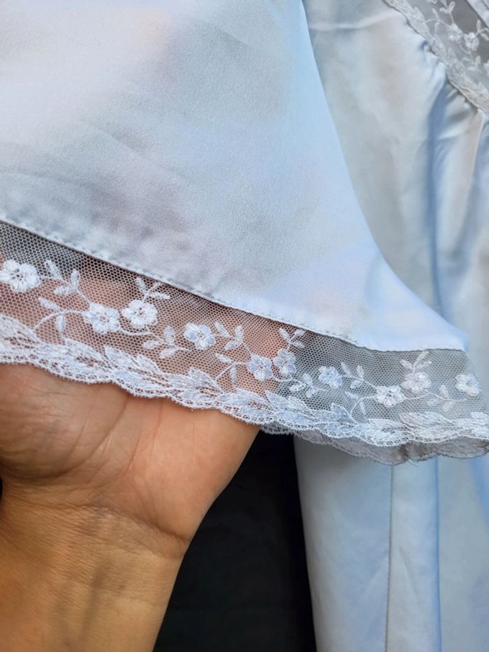 Robe de pyjama longue satinée, made in France 🇨🇵 - photo numéro 4