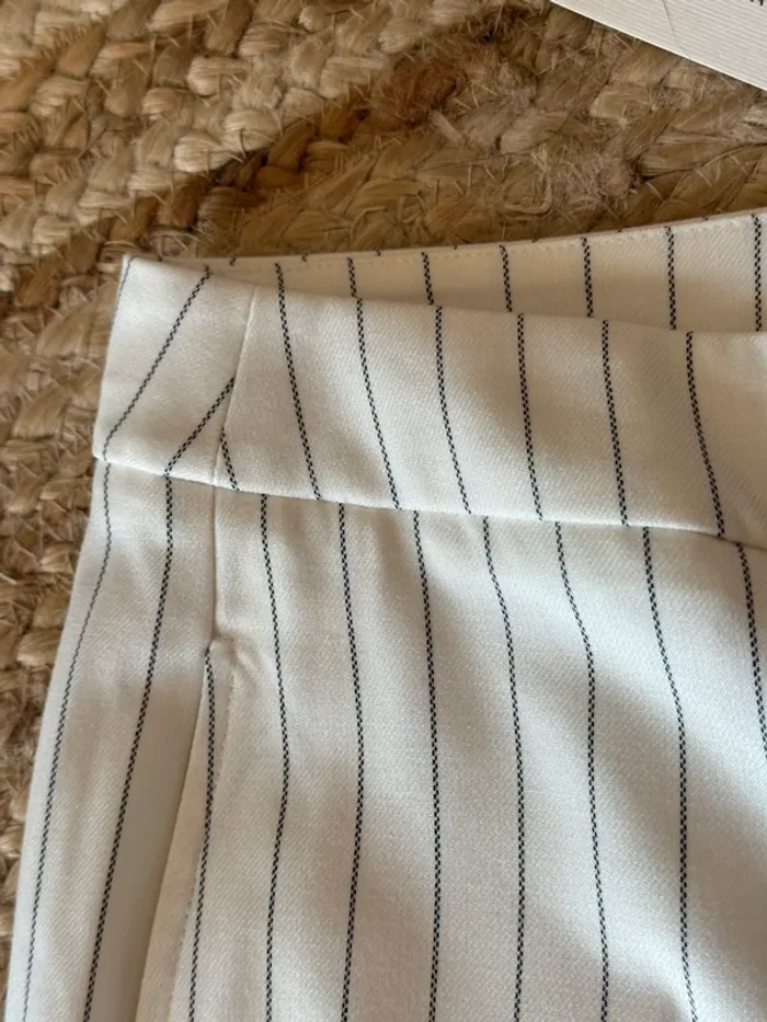 Pantalon Morgan blanc rayé bleu taille 36 neuf - photo numéro 4