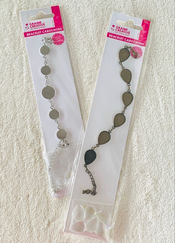 Lot 2 Bracelets cabochons à décorer Graine Créative