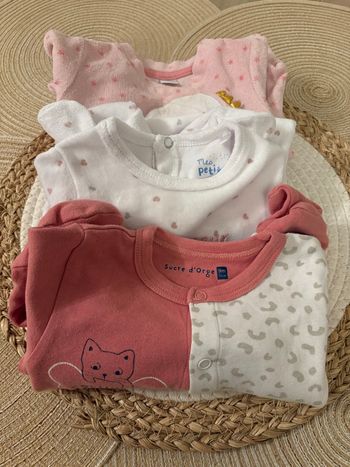 Lot de 3 pyjama 6-9 mois - mes petits cailloux- Sucre d’orge