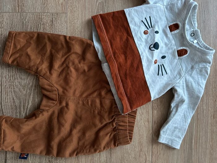 Ensemble pantalon t-shirt manches longues lapin 1 mois - photo numéro 7