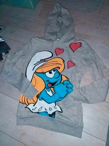 Sweat-shirt à capuche schtroumpf