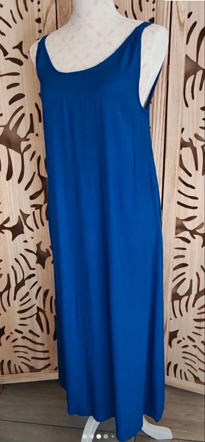 Robe midi Bleu roi T38 Kiabi - photo numéro 3