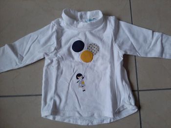 Tee shirt manches longues fille 9 mois