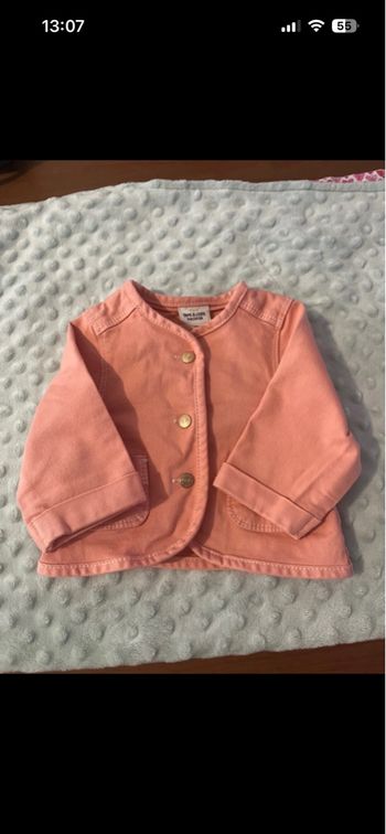 Veste en jean rose bebe 3 mois tape à l’œil