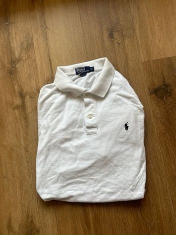 Polo Ralph Lauren blanc logo noir taille XL 
