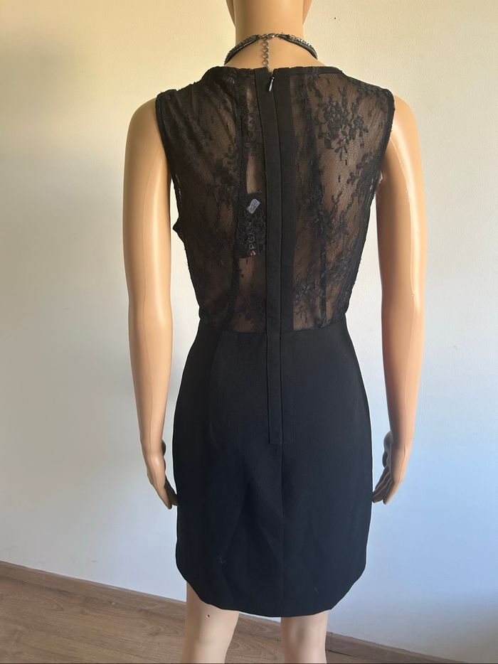 Robe noire neuve sans manches avec dentelle Morgan taille 40 (taille petit) - photo numéro 5